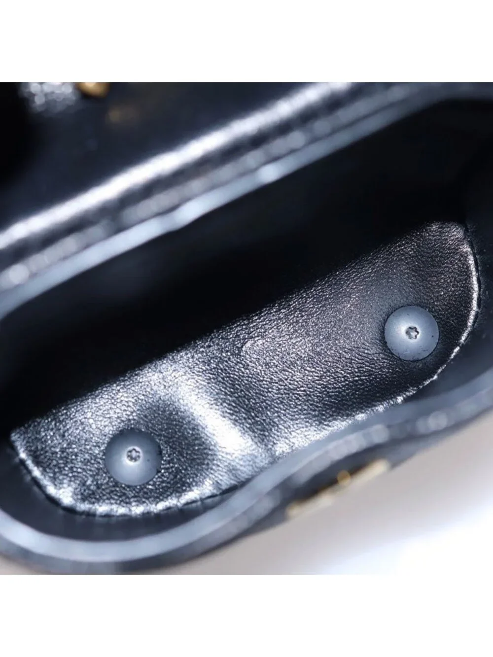 Saint Laurent Paris June Lambskin Mini Handbag Pouch Black